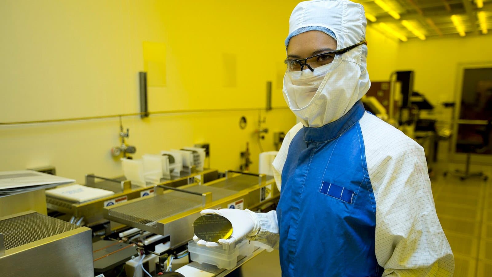 Silicon wafer researcher. File photograph.