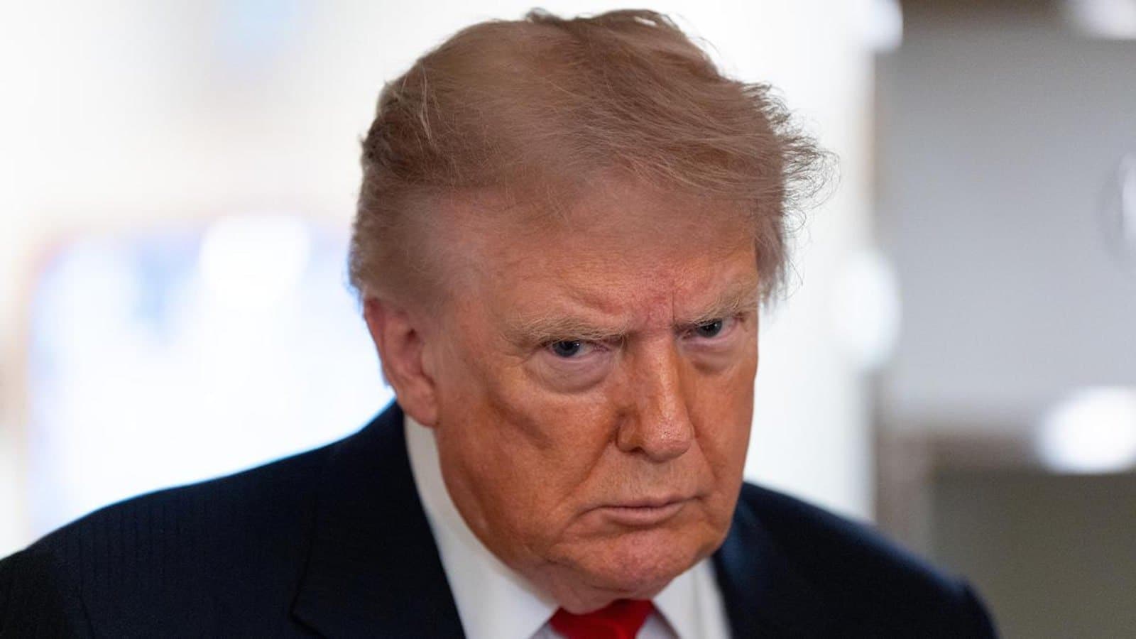 A close portrait of United States President Donald Trump. File photograph. फाइल फोटो।